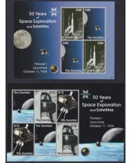 F-EX62186 GAMBIA MNH 2008 50th SPACE EXPLORATION COSMOS SATELLITE ROCKET.