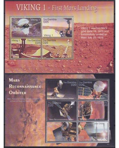 F-EX62187 GAMBIA MNH 2009 MARS VIKING SPACE EXPLORATION COSMOS SATELLITE ROCKET.