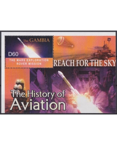 F-EX62402 GAMBIA MNH 2004 HISTORY OF AVIATION SPACE EXPLORATION COSMOS SATELLITE.