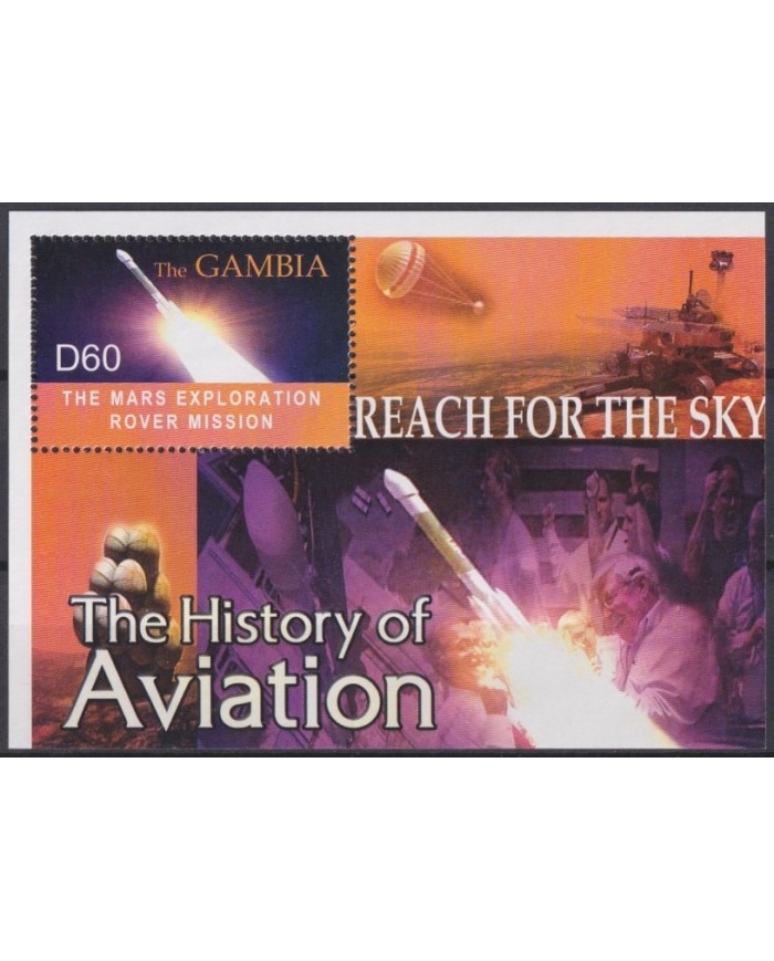 F-EX62402 GAMBIA MNH 2004 HISTORY OF AVIATION SPACE EXPLORATION COSMOS SATELLITE.