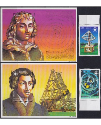 F-EX62394 GHANA MNH 2001 450th ANNIV COPERNICUS SCIENCE TELESCOPE SPACE COSMOS.