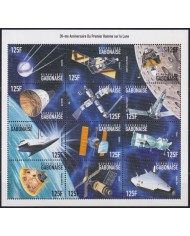 F-EX62177 GABON MNH 1999 30th FIRST MAN IN SPACE EXPLORATION ROCKET SATELLITE.