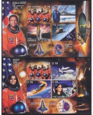 F-EX62719 GAMBIA MNH 2003 IN MEMORIAM COLUMBIA SPACE EXPLORATION ROCKET SATELLITE.