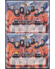 F-EX62719 GAMBIA MNH 2003 IN MEMORIAM COLUMBIA SPACE EXPLORATION ROCKET SATELLITE.