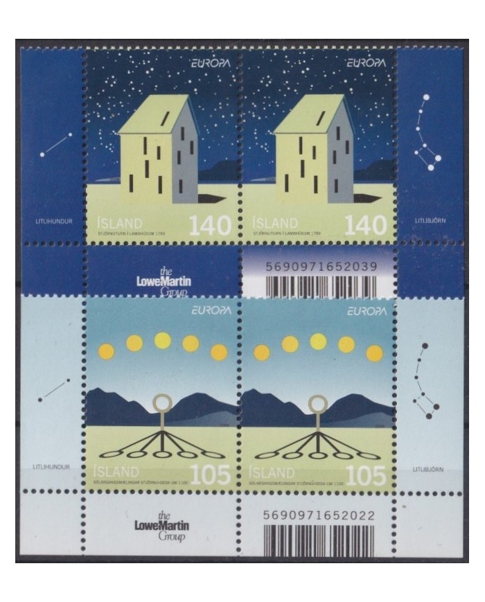 F-EX62431 ICELAND ISLAND MNH 2009 EUROPA CEPT ASTRONOMY SPACE EXPLORATION.