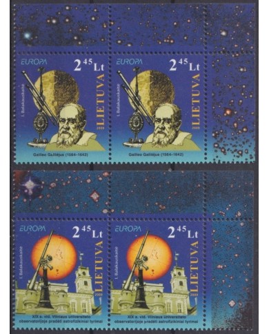 F-EX62449 LITHUANIA LIETUVA MNH 2009 EUROPA CEPT GALILEO ASTRONOMY SPACE EXPLORATION TELESCOPE.