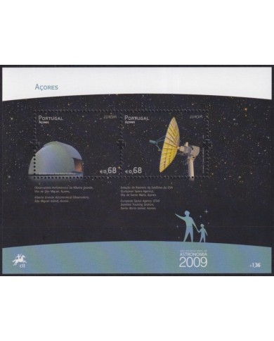 F-EX62663 AZORES PORTUGAL MNH 2009 EUROPA CEPT ASTRONOMY SPACE EXPLORATION RADAR.