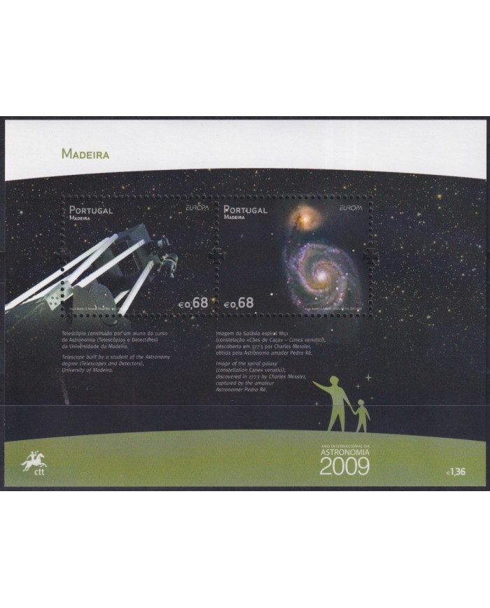 F-EX62661 MADEIRA PORTUGAL MNH 2009 EUROPA CEPT ASTRONOMY SPACE EXPLORATION RADAR