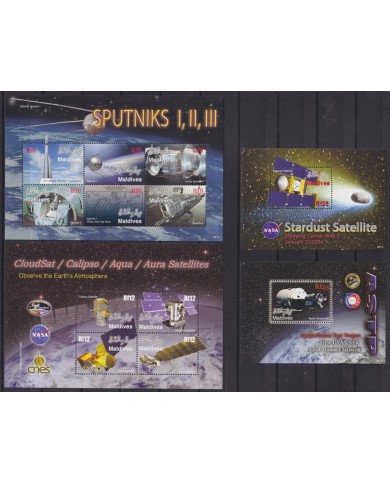 F-EX62610 MALDIVES MNH 2007 SPUTNIK SATELLITE SPACE EXPLORATION COSMOS.