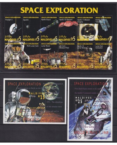 F-EX62606 MALDIVES MNH 1994 SPACE EXPLORATION COSMOS SATELLITE RADAR.