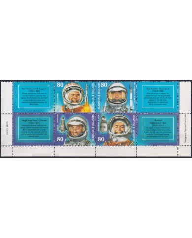 F-EX62625 MARSHALL MNH 2001 SPACE EXPLORATION COSMOS SATELLITE ASTRONAUTS.