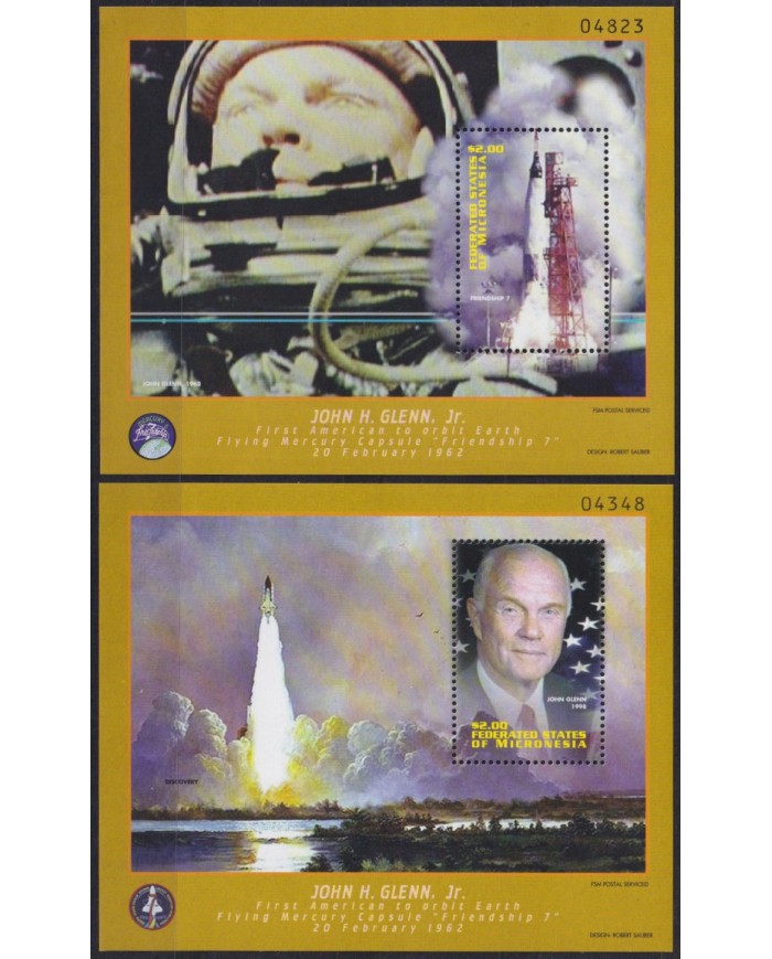F-EX62478 MICRONESIA MNH 1998 JOHN GLENN SPACE EXPLORATION COSMOS SATELLITE