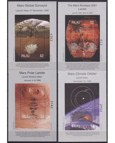 F-EX62650 PALAU MNH 1998 MARS SPACE EXPLORATION STATION COSMOS SATELLITE.