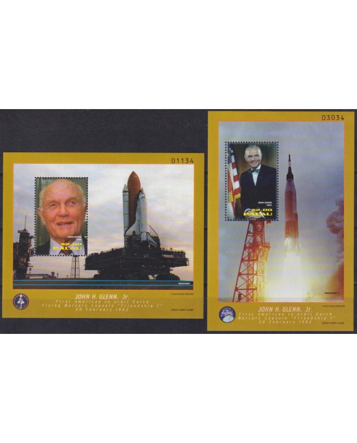 F-EX62651 PALAU MNH 1998 JOHN GLENN SPACE EXPLORATION STATION COSMOS ROCKET.