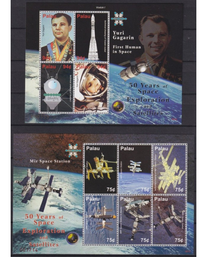 F-EX62653 PALAU MNH 2008 50th SPACE EXPLORATION COSMOS SATELLITE ROCKET.