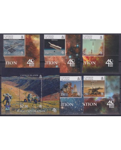 F-EX62155 CAYMAN MNH 2009 SPACE EXPLORATION COSMOS SATELLITE ROCKET.
