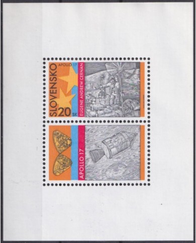 F-EX62407 SLOVAKIA MNH 2001 APOLLO 17 SPACE ART PAINTING ROCKET.