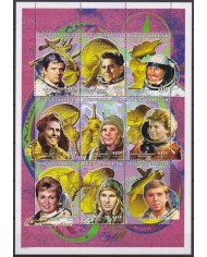 F-EX62163 CENTRAL AFRICA MNH 1999 SPACE GAGARIN TITOV LEONOV EXPLORATION COSMOS SATELLITE ROCKET.