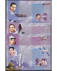 F-EX62168 CONGO MNH 2006 AVIATORS SPACE EXPLORATION COSMOS SATELLITE ROCKET LINDBERGHT GAGARIN ARMSTRONG.