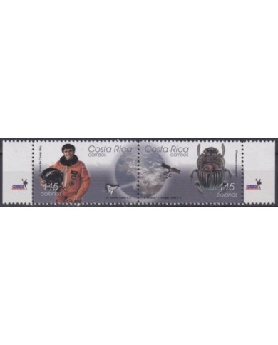 F-EX62413 COSTA RICA MNH 2003 SPACE EXPLORATION COSMOS SATELLITE ROCKET BEETLE.