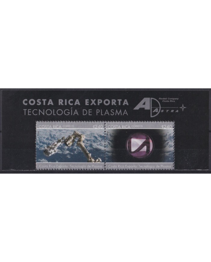 F-EX62412 COSTA RICA MNH 2003 PLASMA SPACE EXPLORATION COSMOS SATELLITE ROCKET.