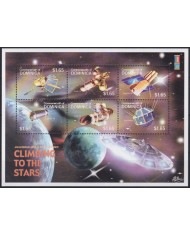 F-EX62174 DOMINICA MNH 2000 SPACE EXPLORATION COSMOS SATELLITE ROCKET CLIMNING.