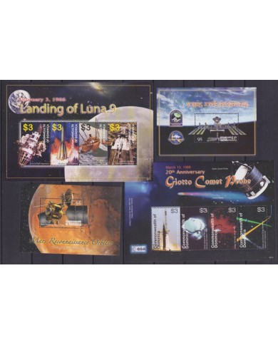 F-EX62171 DOMINICA MNH 2007 LUNA 9 SPACE EXPLORATION STATION COSMOS SATELLITE ROCKET.