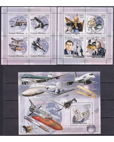 F-EX62586 GUINEA BISSAU MNH 2006 SPACE PIONERS EXPLORATION COSMOS SATELLITE ROCKET.