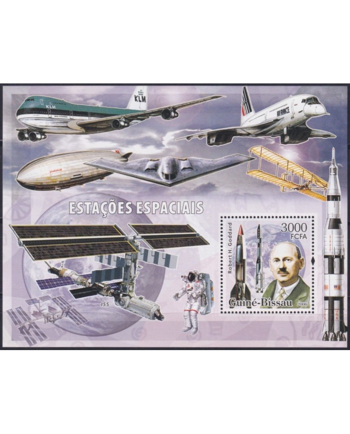 F-EX62587 GUINEA BISSAU MNH 2006 SPACE STATION EXPLORATION COSMOS SATELLITE ROCKET.