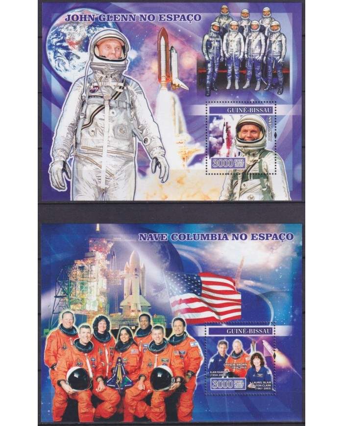 F-EX62585 GUINEA BISSAU MNH 2006 GLENN COLUMBIA SPACE EXPLORATION COSMOS SATELLITE ROCKET.