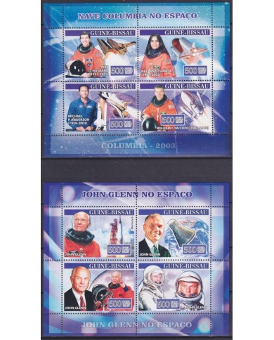 F-EX62585 GUINEA BISSAU MNH 2006 GLENN COLUMBIA SPACE EXPLORATION COSMOS SATELLITE ROCKET.