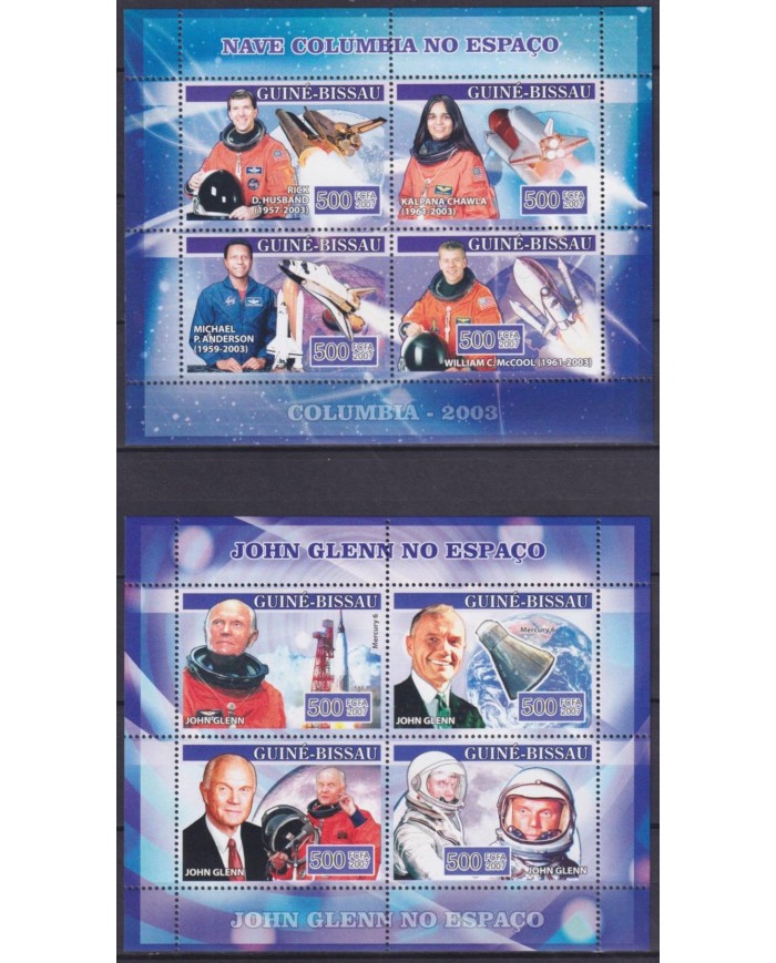 F-EX62585 GUINEA BISSAU MNH 2006 GLENN COLUMBIA SPACE EXPLORATION COSMOS SATELLITE ROCKET.