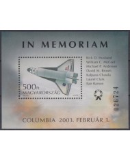 F-EX62430 HUNGARY MNH 2003 SPACE COLUMBIA EXPLORATION COSMOS SATELLITE ROCKET.