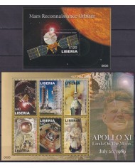 F-EX62595 LIBERIA MNH 2007 MARS SPACE EXPLORATION COSMOS SATELLITE ROCKET.