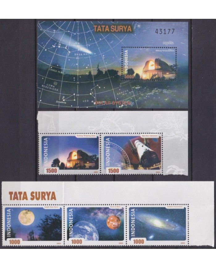 F-EX62591 INDONESIA MNH 2003 PLANET SPACE EXPLORATION COSMOS SATELLITE TELESCOPE.