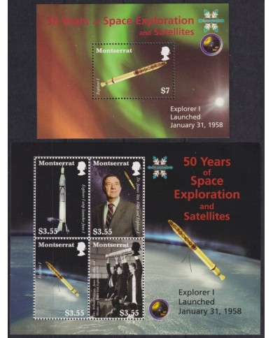 F-EX62634 MONTSERRAT MNH 2008 50th SPACE EXPLORATION COSMOS SATELLITE ROCKET.