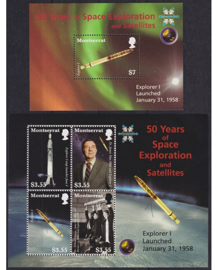 F-EX62634 MONTSERRAT MNH 2008 50th SPACE EXPLORATION COSMOS SATELLITE ROCKET.