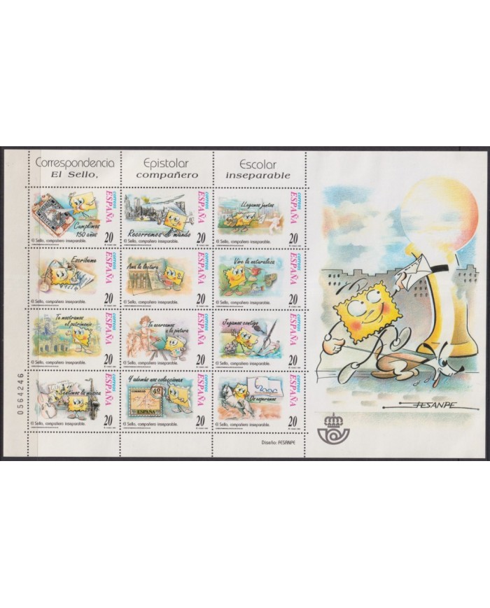 F-EX62239 SPAIN MNH 1999 SCHOOLL MAIL FESANPE SPECIAL SHEET.