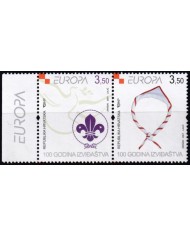 F-EX62498 CROATICA HRVATSKA MNH 2007 EUROPA CEPT BOYS SCOUTS SCOUTING.