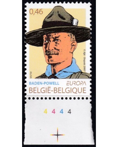 F-EX62499 BELGIUM MNH 2007 EUROPA CEPT BOYS SCOUTS SCOUTING LORD BADEN POWELL.