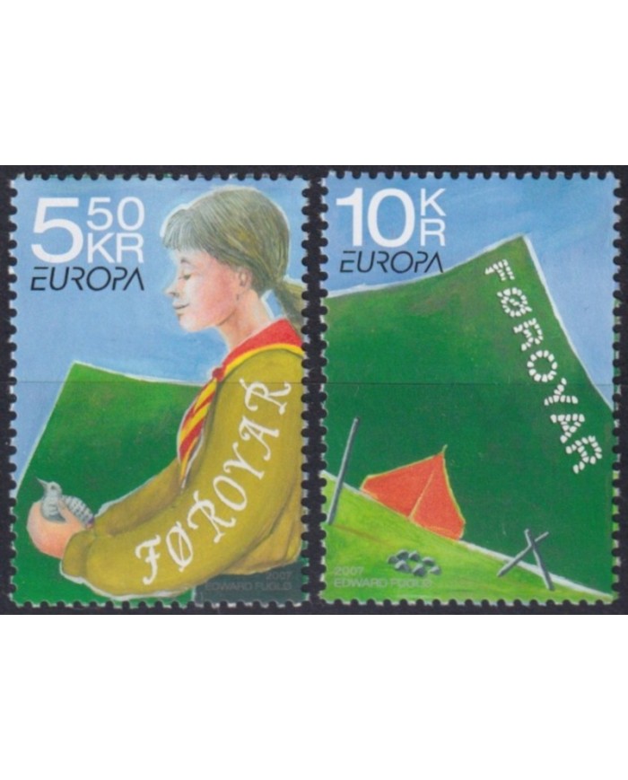 F-EX62909 FAROYAR FAROE MNH 2007 EUROPA CEPT BOYS SCOUTS SCOUTING.