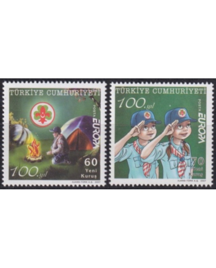 F-EX62919 TURKEY MNH 2007 EUROPA CEPT BOYS SCOUTS SCOUTING