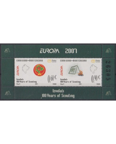 F-EX62921 MONTENEGRO MNH 2007 EUROPA CEPT BOYS SCOUTS SCOUTING.