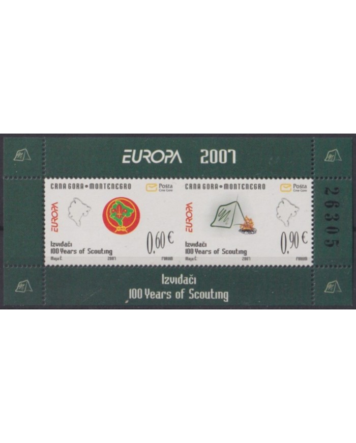 F-EX62921 MONTENEGRO MNH 2007 EUROPA CEPT BOYS SCOUTS SCOUTING.