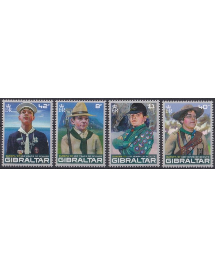 F-EX62922 GIBRALTAR MNH 2007 EUROPA CEPT BOYS SCOUTS SCOUTING.