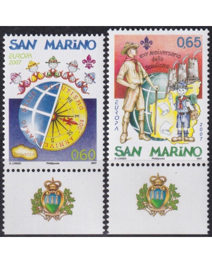F-EX62931 SAN MARINO MNH 2007 EUROPA CEPT BOYS SCOUTS SCOUTING.