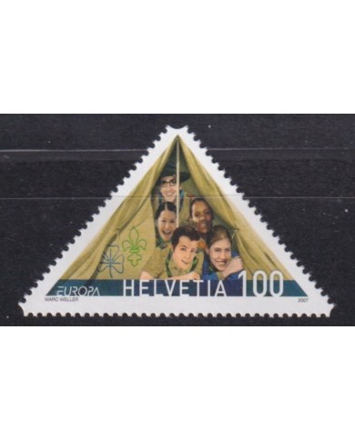 F-EX62934 SWITZERLAND HELVETIA MNH 2007 EUROPA CEPT BOYS SCOUTS SCOUTING.