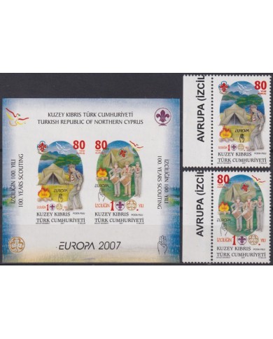 F-EX62938 NORTH CYPRUS TURKEY MNH 2007 EUROPA CEPT BOYS SCOUTS SCOUTING.