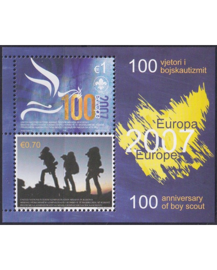 F-EX62992 KOSOVO MNH 2007 EUROPA CEPT BOYS SCOUTS SCOUTING.