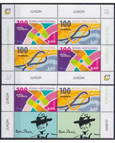 F-EX63021 BOSNIA HERCEGOVINA MNH 2007 EUROPA CEPT BOYS SCOUTS SCOUTING.